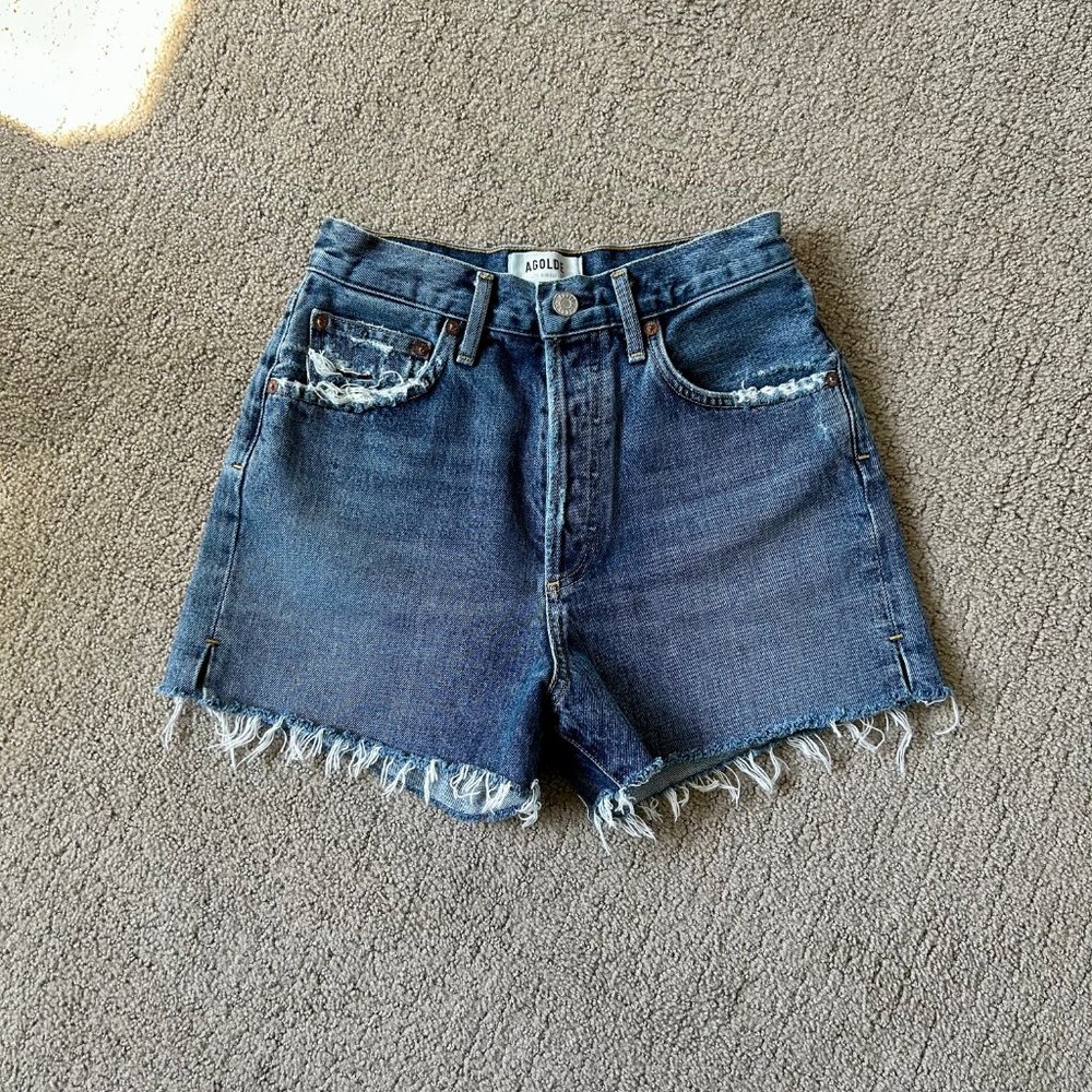 Agolde Parker Vintage Cut Off Short in Lowkey